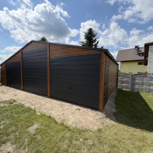 Garaż blaszany 10.5x6 m złoty dąb - obrazek 2