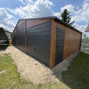 Garaż blaszany 10.5x6 m złoty dąb - obrazek 3