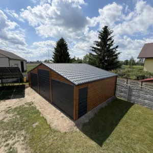 Garaż blaszany 10.5x6 m złoty dąb - obrazek 4