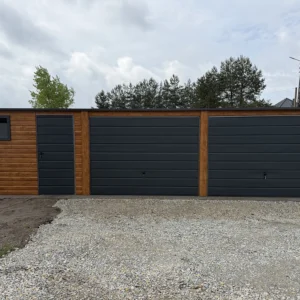 Garaż blaszany 9x6 m złoty dąb dwubramowy - obrazek 4