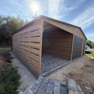 Garaż blaszany 8x6 m z wiatą Winchester - obrazek 7
