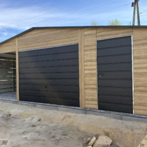 Garaż blaszany 8x6 m z wiatą Winchester - obrazek 10